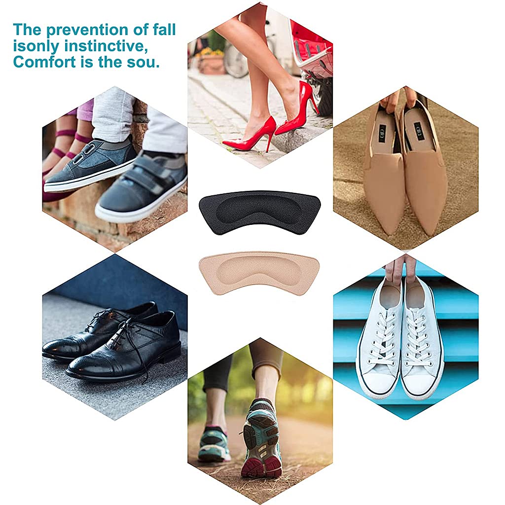 STHIRA Shoe Insole Reusable Heel Cushion Pads Soft Shoe Inserts Self-Adhesive Foot Care Protector Grips Liners Loose Shoes - for Women & Men- 6 Pairs STHIRA Shoe Insole Reusable Heel Cushion Pads Soft Shoe Inserts Self-Adhesive Foot Care Protector Grips Liners Loose Shoes - for Women & Men- 6 Pairs
